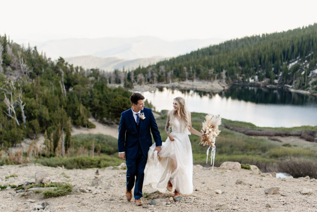 Couple eloping in Colorado