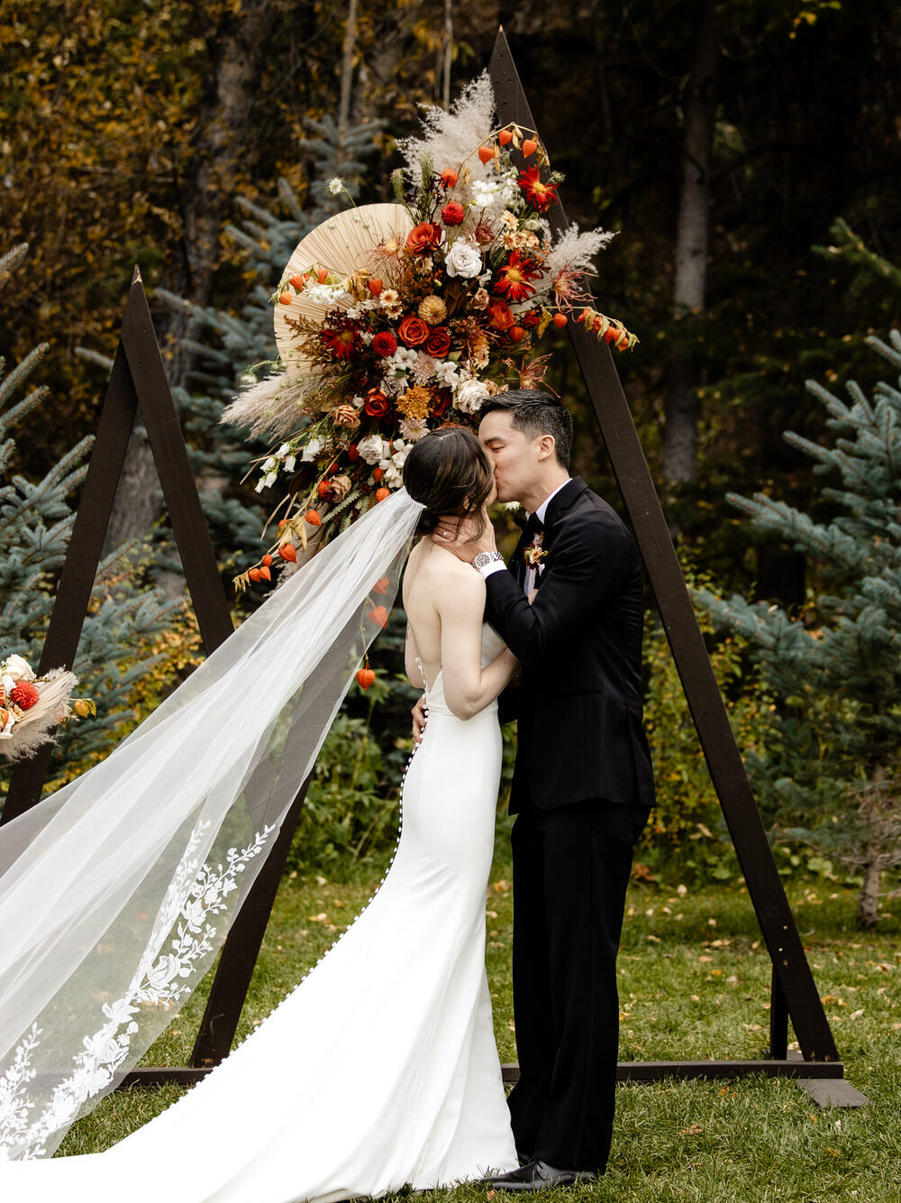 Bride and groom getting married in Denver, Colorado