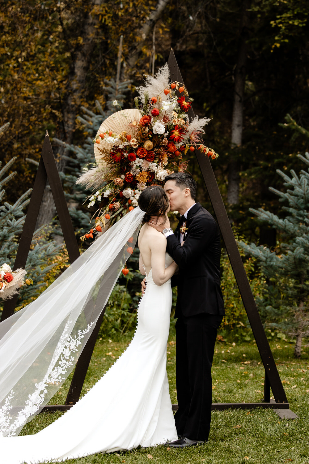 Bride and groom getting married in Denver, Colorado